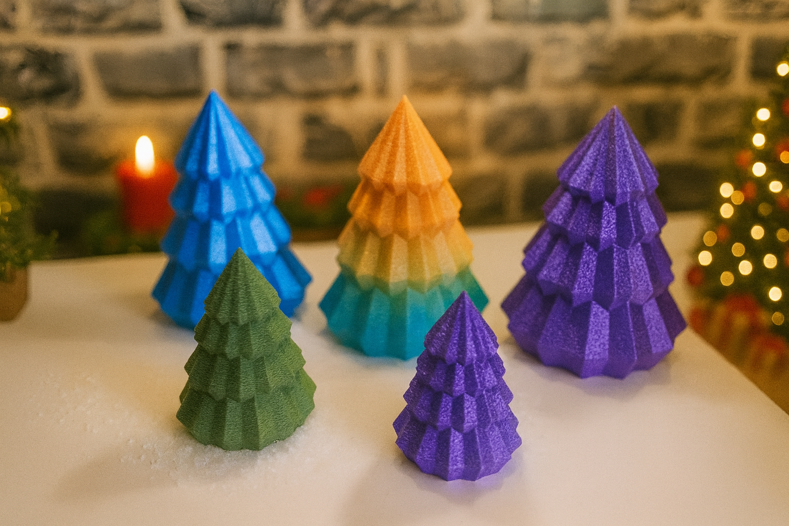 3D gedruckter Weihnachtsbaum aus PLA | Nachhaltige Deko | Verschiedene Farben & Größen | Weihnachtsdekoration | Handmade aus Deutschland